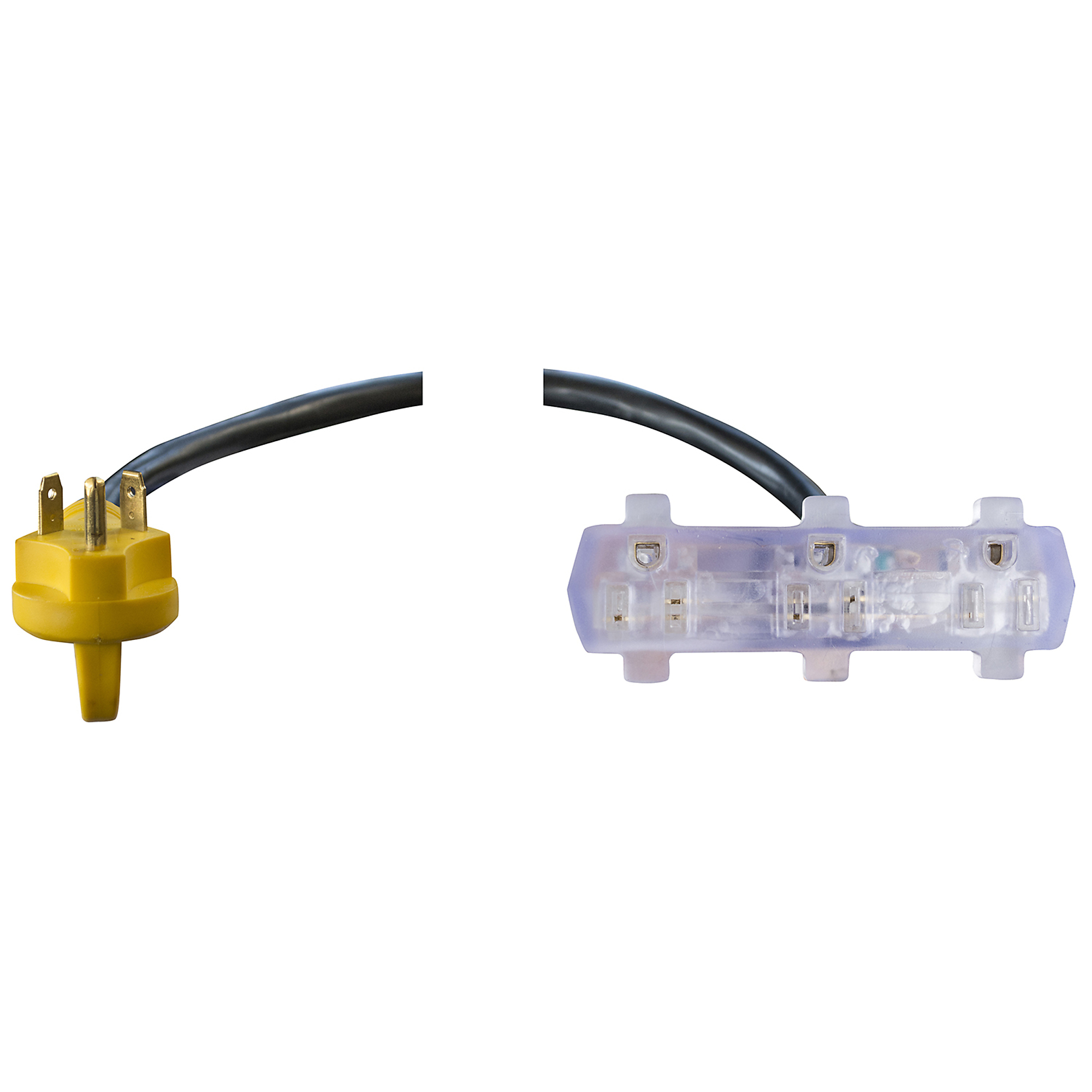 Sportsman Series, Male TT-30P 30 Amp Plug to 3-Split 5-15R Outlets, Model# CORDE30315